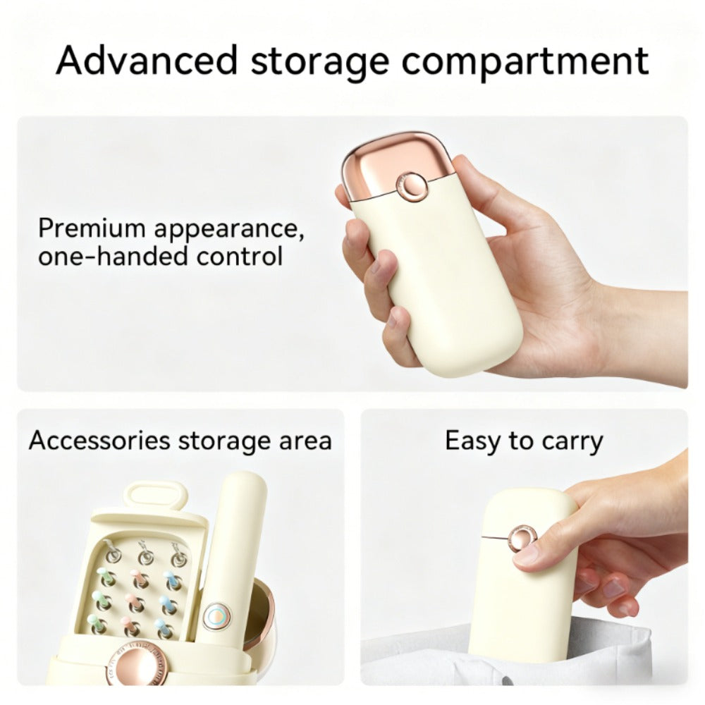 12-in-1 Rechargeable Camera Ear Cleaning Kit with LED Light, Storage Case and Beige or Blue Checkout