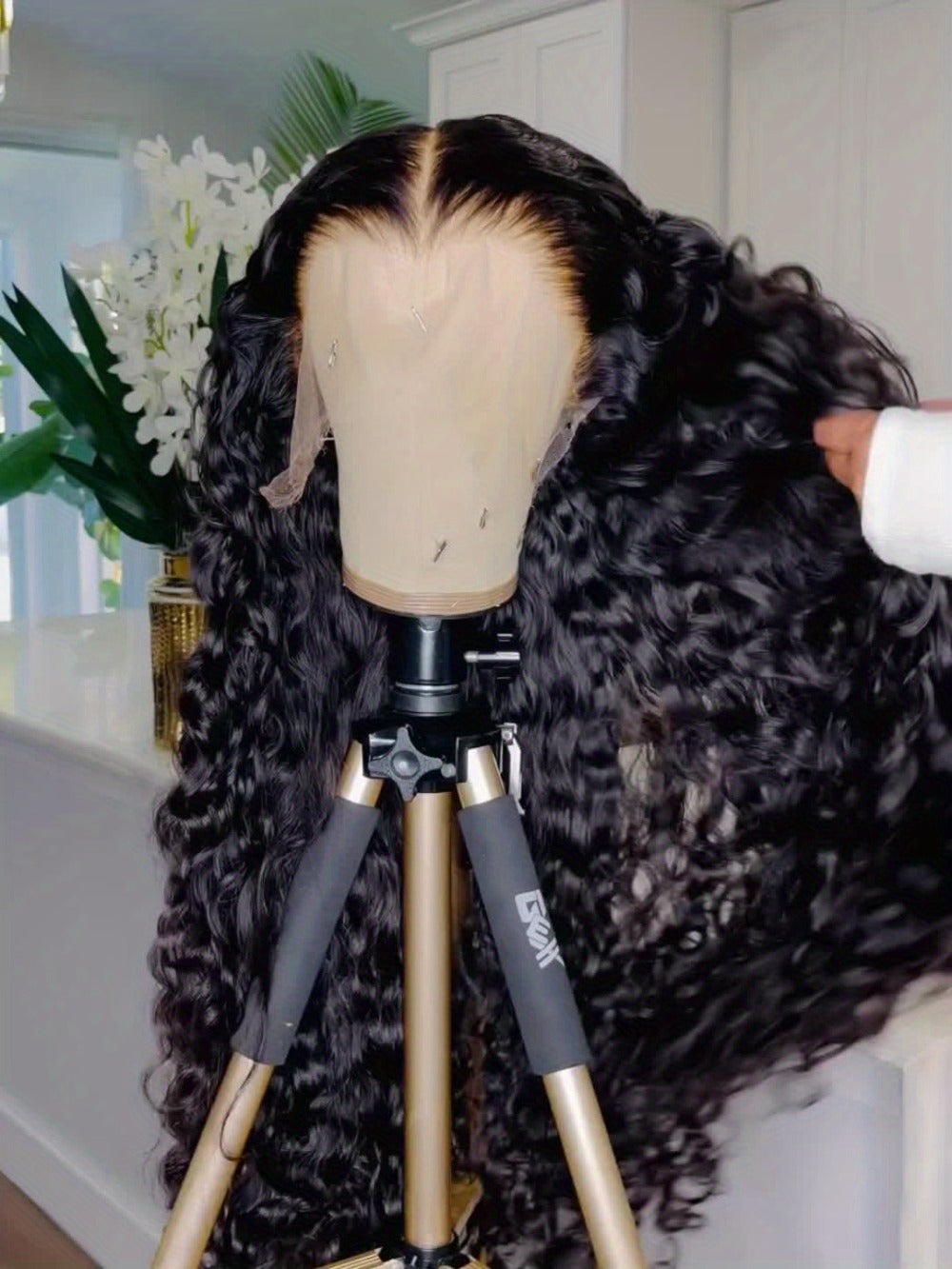 Lace Front Wig 28in Deep Curly Synthetic Style with 13x4 Lace, 180% Density and Black or Hot Pink Color