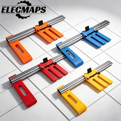 Metal Circular Saw Guide Rail for Straight Manual Cuts in Blue, Yellow, Orange or Red for Workshop Projects