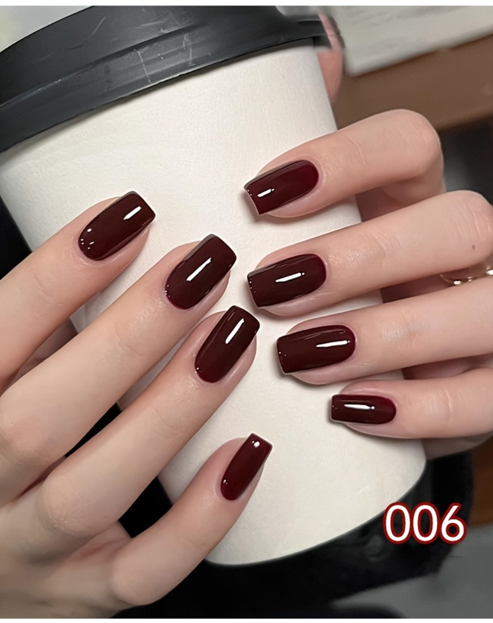 Gradient Gel Nail Polish Set 9pcs Ancola Red Collection – High Saturation Solid Gel, Shiny Gloss Finish, LED Curable Multifunctional Nail Gel | Spring Summer Ombre DIY Manicure Kit for Women
