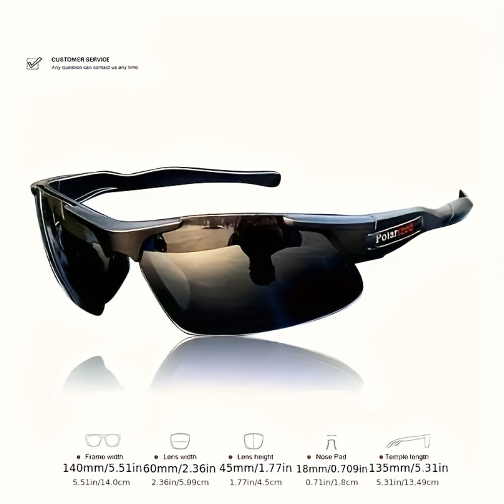 Polarized Sunglasses 3-Pack for Men with Half Frames, UV400 Lenses and Lightweight Driving Fit