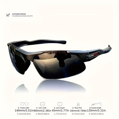 Polarized Sunglasses 3-Pack for Men with Half Frames, UV400 Lenses and Lightweight Driving Fit
