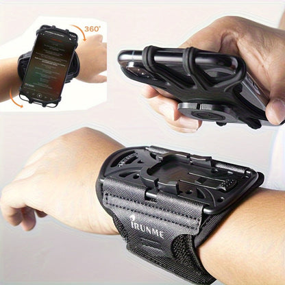 Rotating Phone Armband and Wrist Holder for 4.5- to 7-Inch Smartphones with Adjustable Elastic Strap