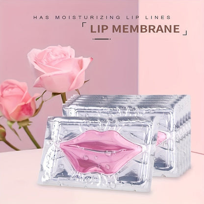 Hydrating Overnight Lip Mask Pink Moisturizing Nourishing Treatment for Dry Chapped Lips Repair – Gentle Peel-Off Lip Patch All Skin Types Women Self-Care Gift 15pcs