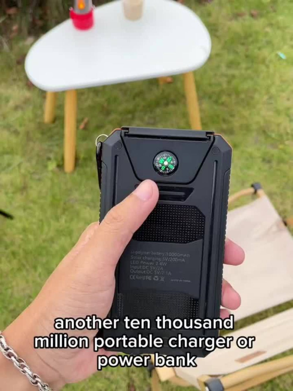 42800mAh Solar Power Bank Wireless Charging with 4 Built-In Cables – 6 Output Ports 15W Fast Charge Dual LED Flashlight Portable Battery Pack for iPhone Samsung Android Camping Travel Emergency