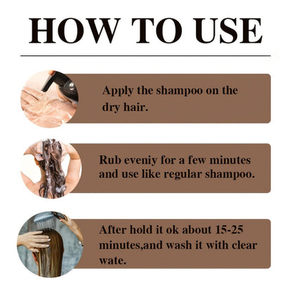 7-in-1 Gray Hair Coverage Color Shampoo with Ginger Oil Biotin & Rosemary — Gentle Scalp-Safe Formula, No Ammonia, Long-Lasting Color, 3 Shades Brown Chestnut Brown Black, Men & Women
