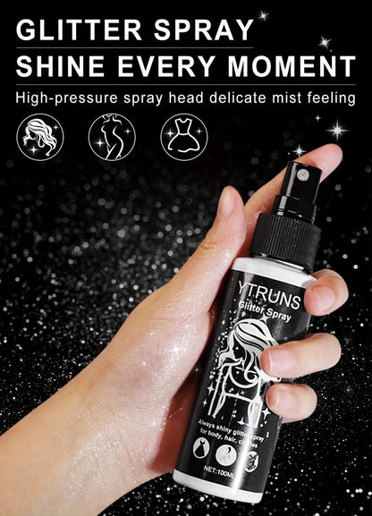 Two- or Three-Piece Body Glitter Spray Set for Hair and Skin in Source-Labeled Pack Options