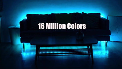 Smart APP Control LED Strip Lights 100FT 2 Rolls of 50FT - RGB Music Sync Color Changing 24V Safe Voltage Remote for Bedroom Living Room Gaming Room Party Home Decoration