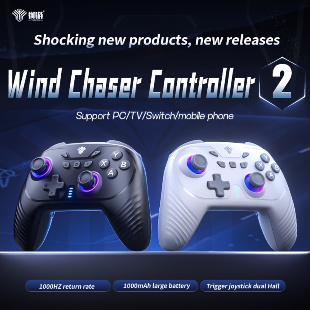 2.4G Wireless PC Controller with Hall Effect Joystick & Trigger, RGB Lighting & Vibration – Compatible with Windows PC, Android, Nintendo Switch & Steam, Anti-Drift Gamepad Not Compatible with Xbox