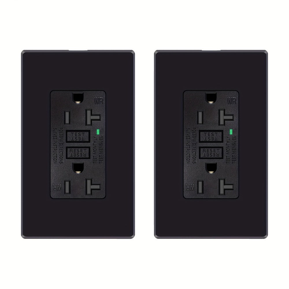 GFCI Outlet 20 Amp Tamper Resistant WR Weather Resistant with Wall Plate ETL Listed for Home Cooking, Dining and Outdoor Meals