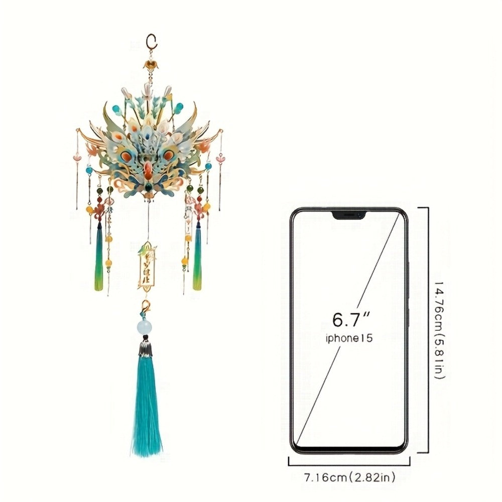 3D Metal Phoenix Crown Model Kit with Qingluan Ornament or Wutong Tree Display Bracket Checkout Options