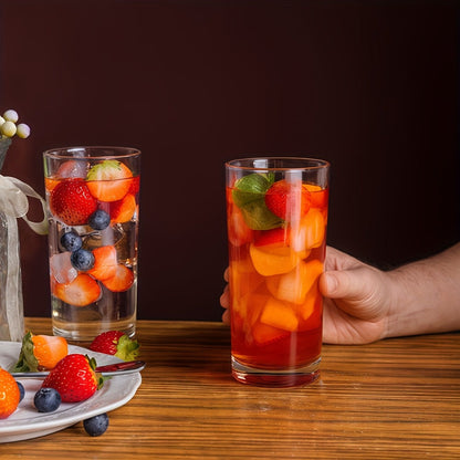 Six-Piece Highball Glass Set with Thick Bases for Juice, Milk, Water and Everyday Tabletop Drinks