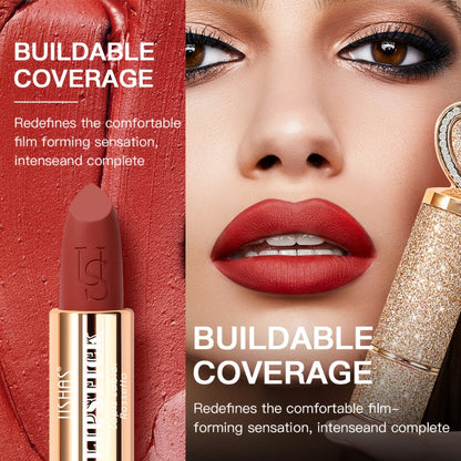 Matte Lipstick Heart-Shaped Design 24H Long-Lasting Velvet Finish — Transfer-Resistant Highly Pigmented Buildable Lip Color, Smooth Application 10 Shades Women Beauty Gift