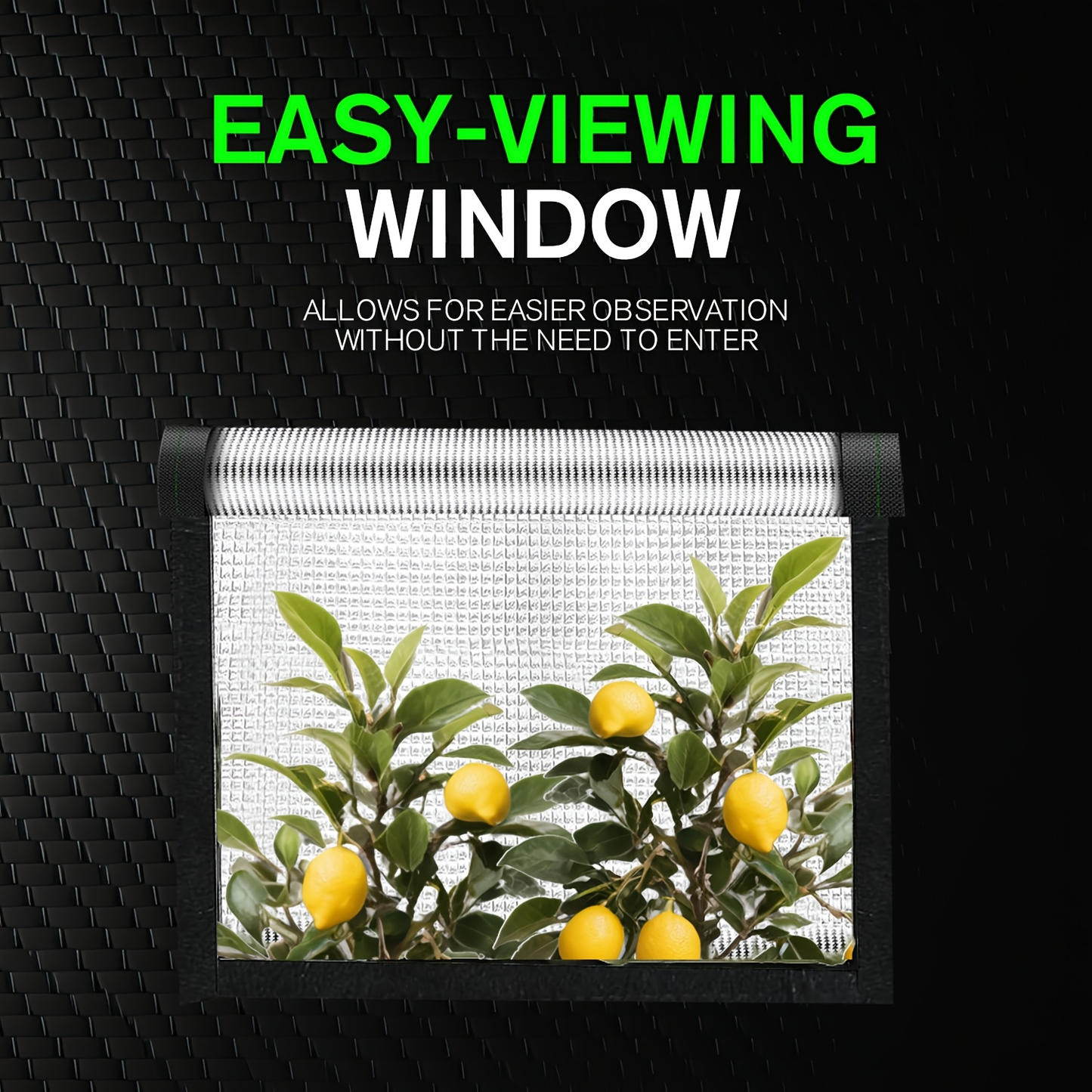 ALPHAGROW Grow Tent Greenhouse Portable 2X2/3X3/4X2/4X4 Ft High Reflective 1680D Mylar Canvas with Observation Window And Floor Tray for Hydroponic, Mushroom, Flower Indoor Plant Growing Home