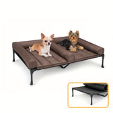 Brown cushion + black Teslin mesh fabric