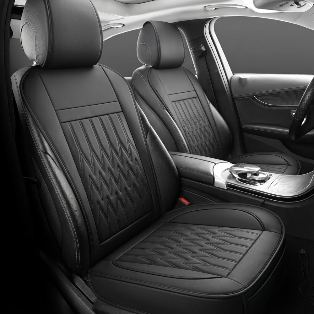 Car Seat Covers Front Pair with Full-Surround High-Back Design and Fifteen Color or Pattern Options