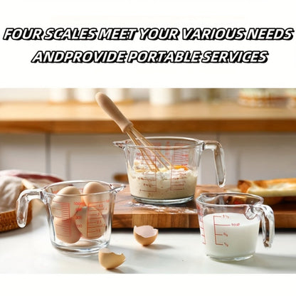 Clear Glass Measuring Cup Bundle with Four- or Nine-Piece Options, Pour Spouts, Handles and Baking Accessories