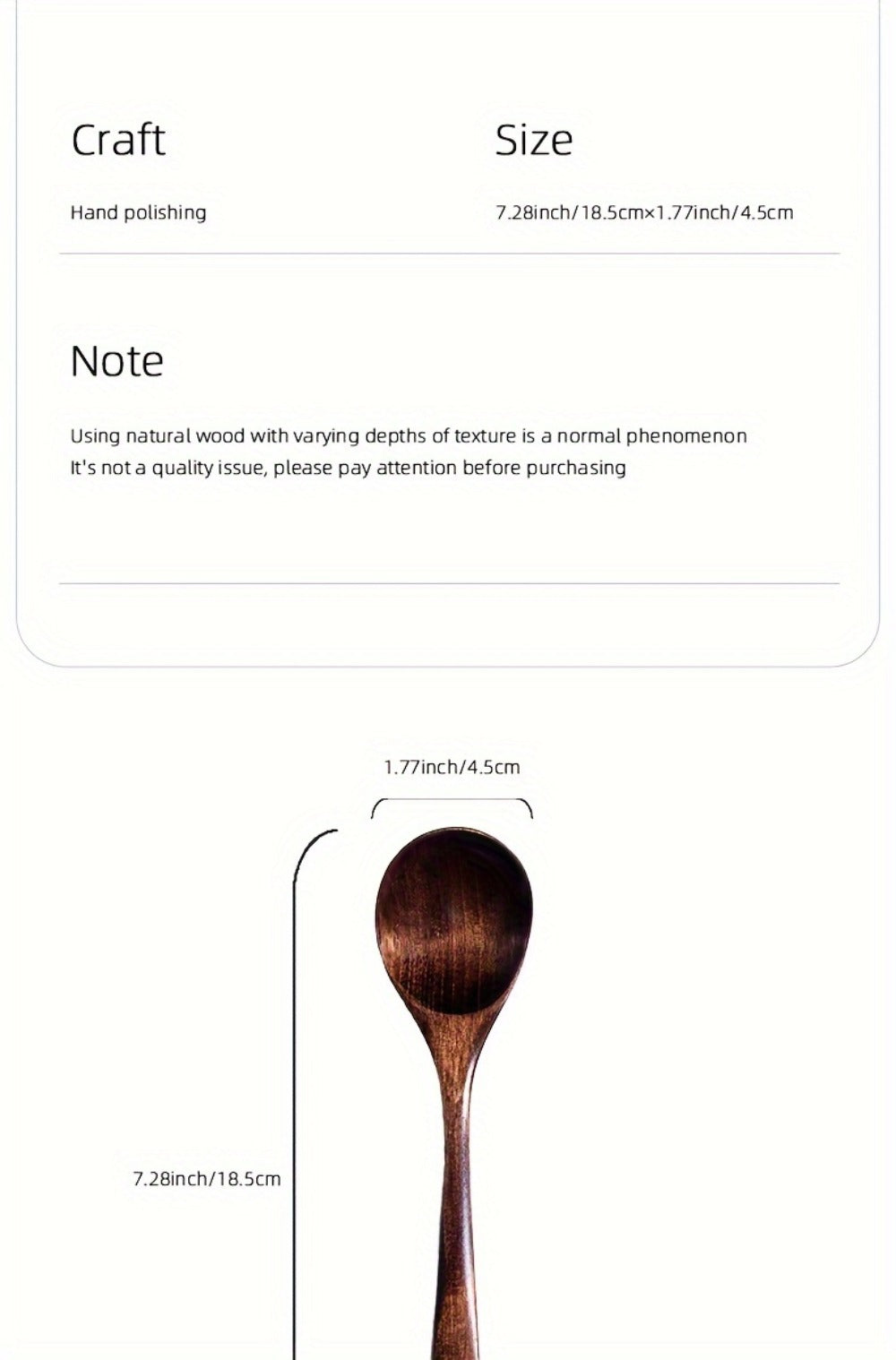 Wooden Spoons for Eating 8pcs – 7.28 Inch Small Wood Teaspoons for Stirring Coffee, Tea, Honey, Cooking & Serving Soup Dessert, Wooden Spoon Set