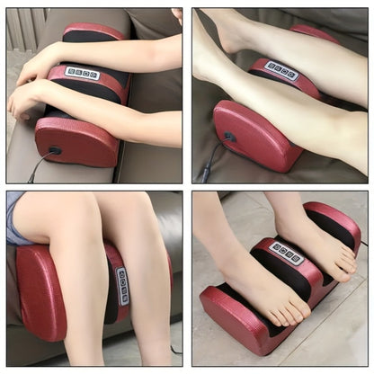 Open Foot and Lower-Leg Massager with Bidirectional Rollers, 15-Minute Timer and Black or Red Finish