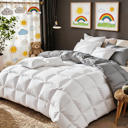 Seven-Piece Comforter Bed-in-a-Bag Set with Short-Plush Fabric, 12 Colors and Full, Queen or King Sizes