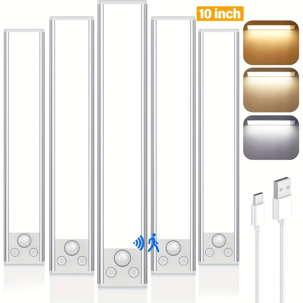 Rechargeable Under Cabinet Lights Wireless – 68 LED Motion Sensor Cabinet Light with 3 Color Temps & 2000mAh Battery – Under Counter Lighting for Kitchen Closet Pantry