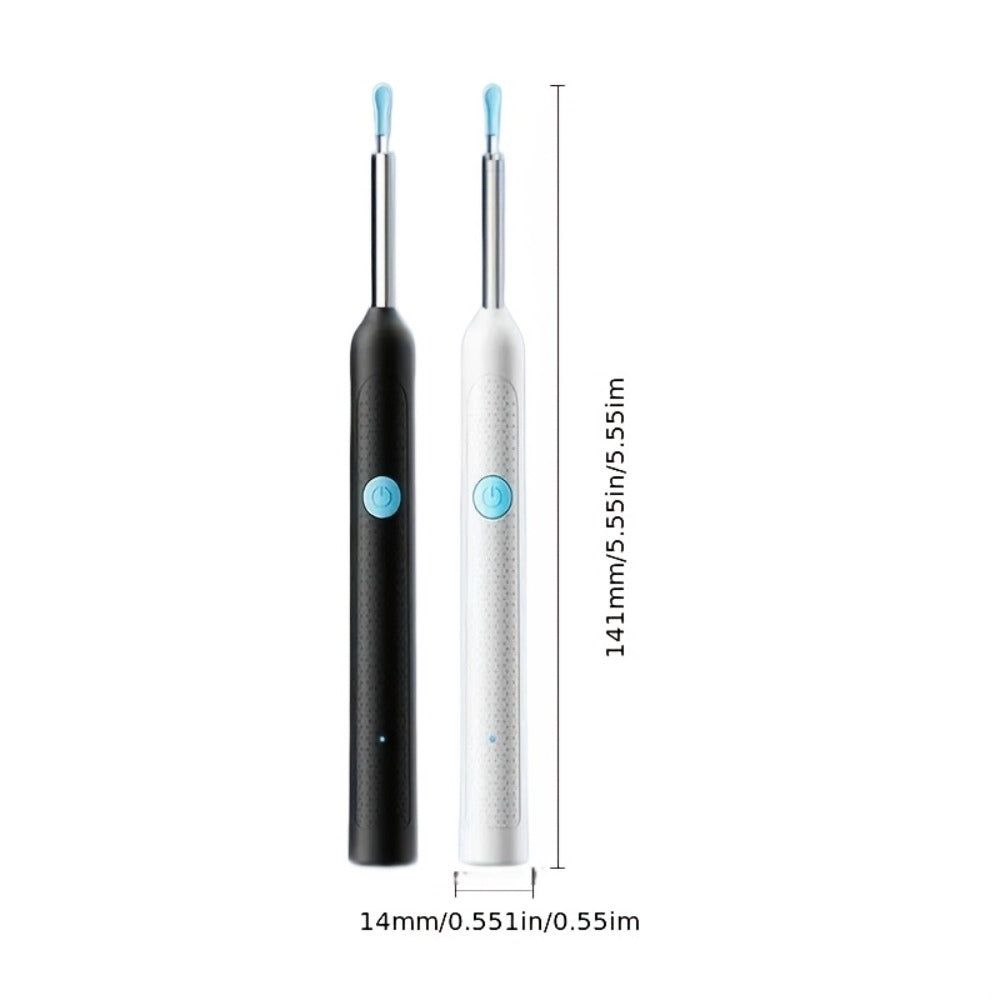 White Visual Ear Camera Tool with Built-In Light in Basic or Seven-Piece Accessory Configurations