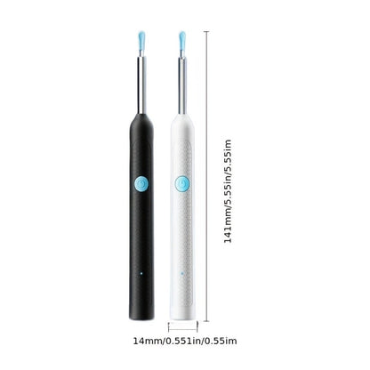 White Visual Ear Camera Tool with Built-In Light in Basic or Seven-Piece Accessory Configurations