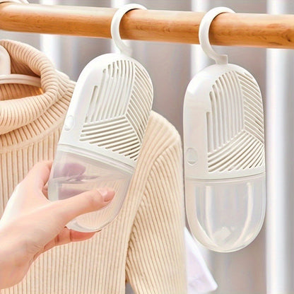 Six-Piece Hanging Moisture Absorber Kit with Replaceable Inner Bags, Hooks and Removable Water Cups