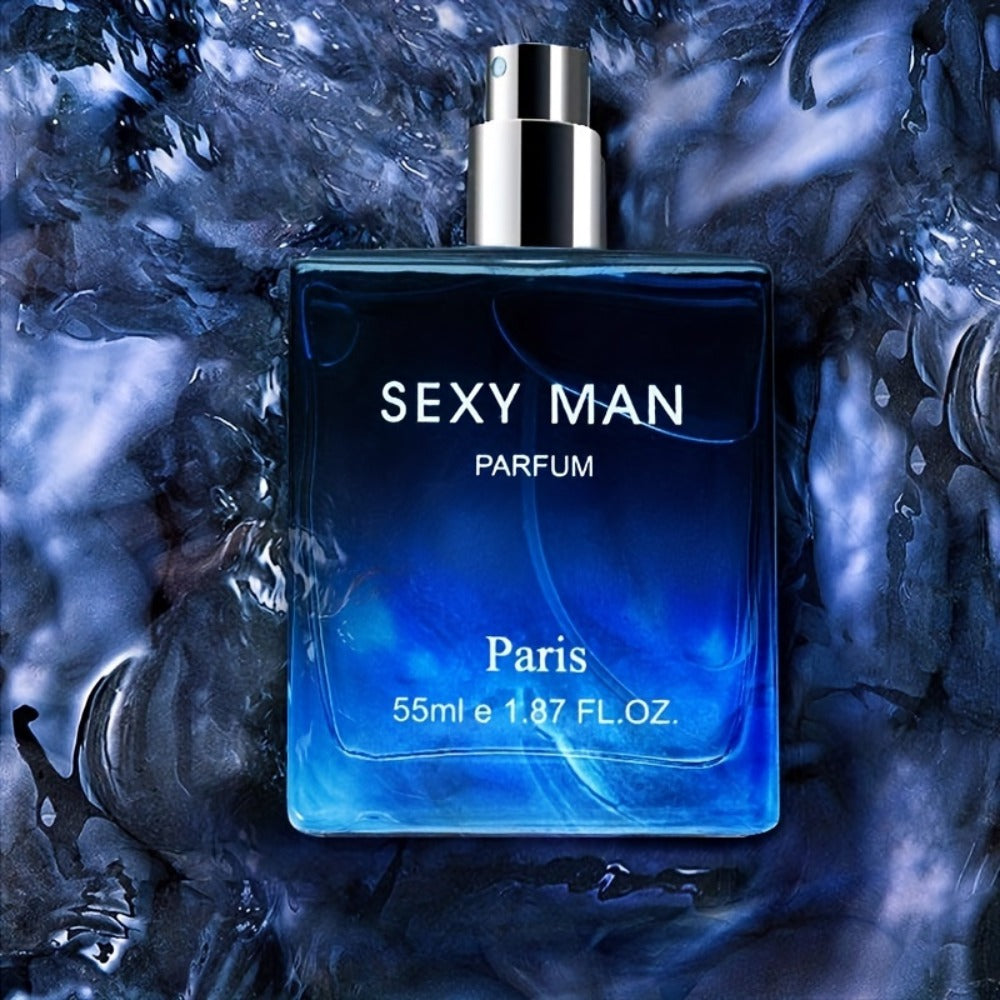 Cologne Spray for Men SEXY MAN Two-Bottle Set with 7054A and 7054B Color Options and Gift Vial