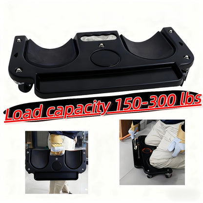 Rolling Knee Pad with Wheels & Built-In Tool Tray - Cushioned Kneeling Platform for Mechanics, Carpenters & Flooring Work