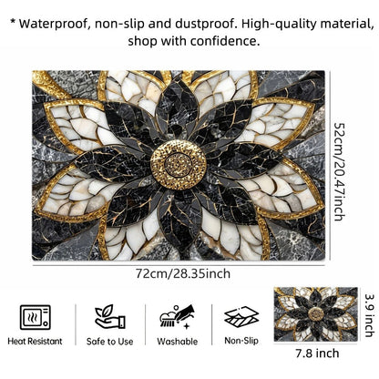 Lotus Marble Pattern Stove Protector Mat in 28.35 x 20.47-Inch or 3.9 x 7.8-Inch Checkout Sizes