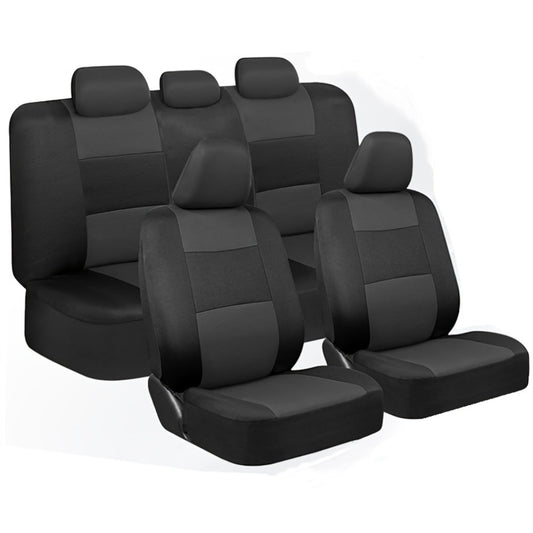 Car Seat Covers 5-Seat Breathable Knit Polyester Set with Front and Rear Pieces in Sixteen Colors