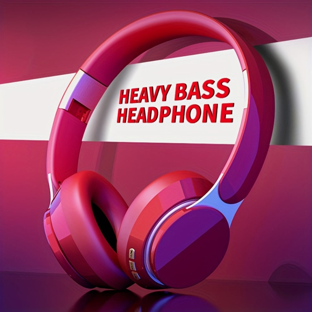 Foldable Over-Ear Wireless Headphones with FM Radio, TF Card Play & 3.5mm AUX, Built-In Mic, Soft Earpads, Portable Headset for Travel Home Office Cellphone PC, Gift for Men Women