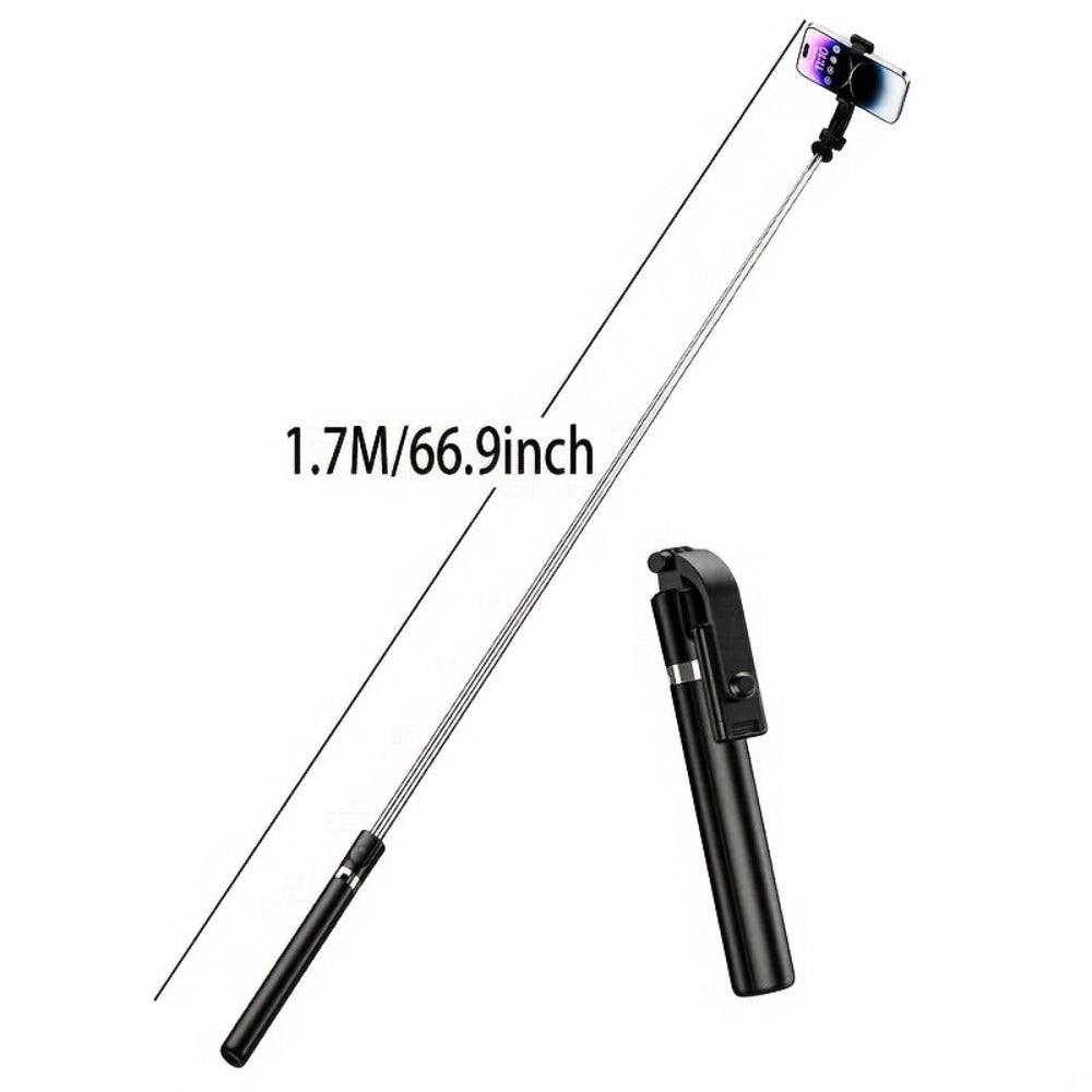 Anti-Shake Selfie Stick Tripod 68 Inch Retractable with Wireless Bluetooth Remote & 360° Rotation – Professional Stabilizer Phone Tripod for Travel Vlog Live Streaming iPhone Android