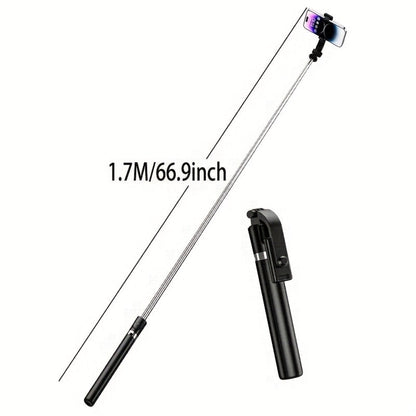 Anti-Shake Selfie Stick Tripod 68 Inch Retractable with Wireless Bluetooth Remote & 360° Rotation – Professional Stabilizer Phone Tripod for Travel Vlog Live Streaming iPhone Android