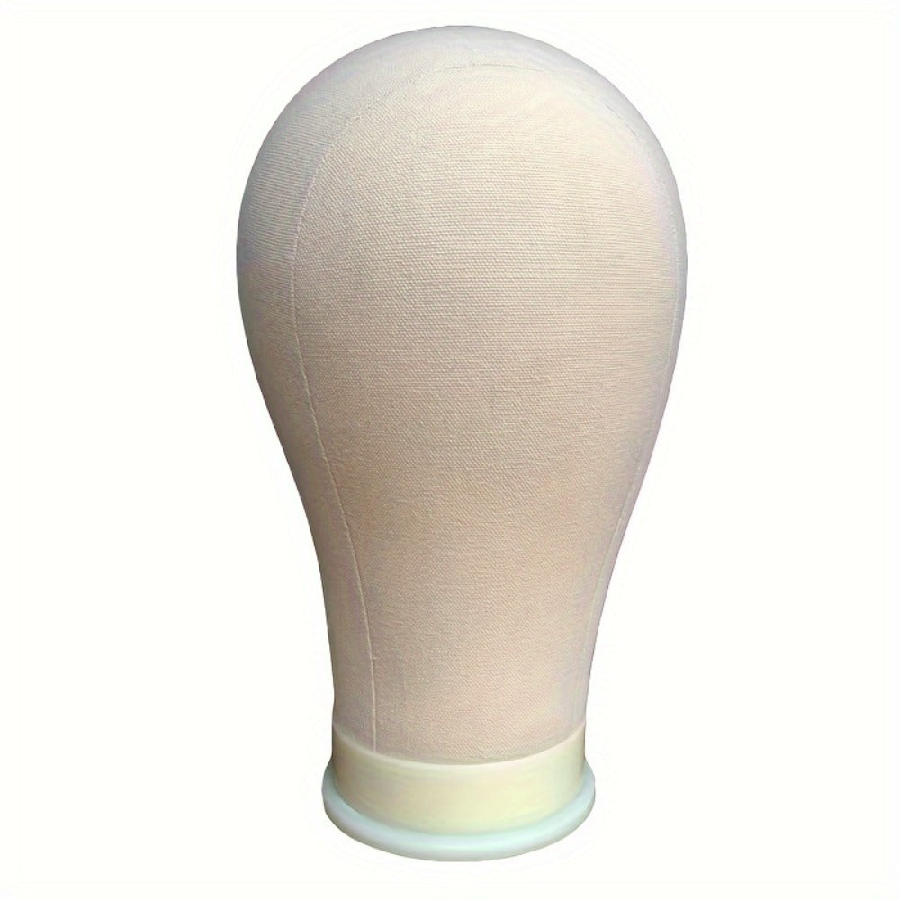 Canvas Mannequin Head and Tripod Wig Stand Kit, 22-Inch Block with Clamp, Pins, Combs and Brushes