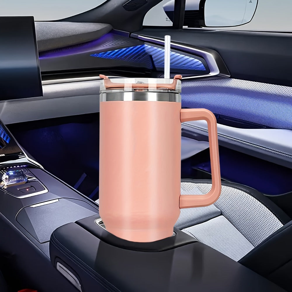 Insulated Water Bottle, 40oz Stainless Steel Drink Container with Lid, Straw and Six Color Choices