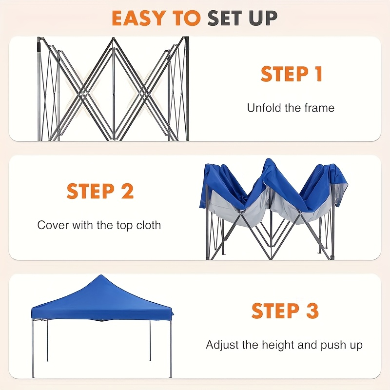 Sun Shelter 10x10 FT Pop Up Canopy Camping Party Tent 100 Sq Ft