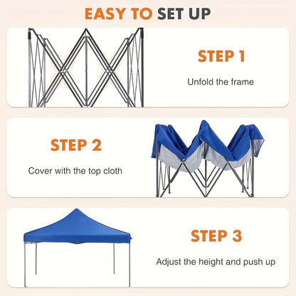 Sun Shelter 10x10 FT Pop Up Canopy Camping Party Tent 100 Sq Ft