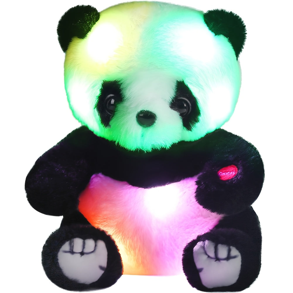 Light Up Panda Stuffed Animal Plush Toy 8 & 12 Inch with LED Glow | Cute Panda Bear Hugging Toy | Birthday Christmas Gift for Kids Boys Girls Home Decor