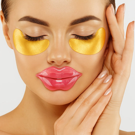Hyaluronic Acid Eye & Lip Mask Patches — Overnight Hydrating Sleeping Mask Set for Deep Moisture, Anti-Dry, Plumping & Smoothing, Nourishing Skincare Gift for Women, 6/12/18 Pcs