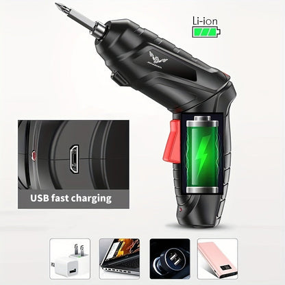 3.6V Mini Electric Drill Screwdriver Set 1300mAh Lithium Battery Power Tools Kit for Home Repair