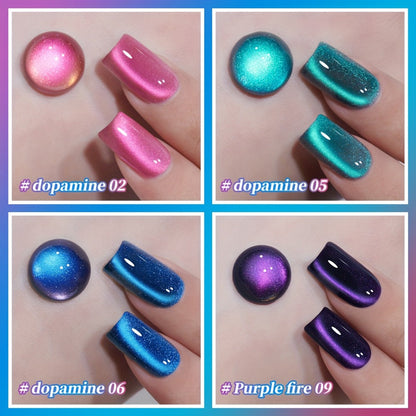 Gel Nail Polish – Cat Eye Set 4 Colors – Interstellar Galaxy Series Magnetic Nail Polish with Dazzling Shimmer Luster, UV LED Soak-Off…