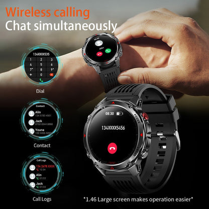 Smart Watch 1.46-Inch Round GPS Display with 3ATM Rating, Wireless Calling and Eight Strap Styles
