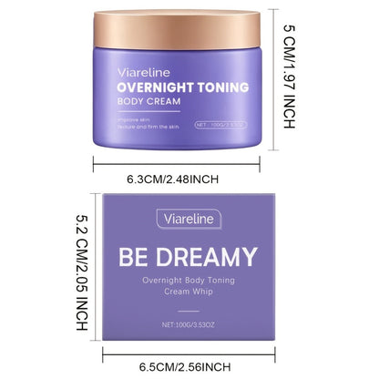 Body Moisturizer Viareline 100g Purple Jar with Glycerin, Mineral Oil, Peppermint Leaf and Hyaluronic Acid