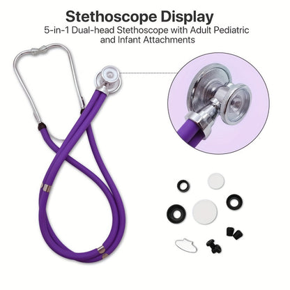 Blood Pressure Monitor Manual Aneroid Set with Upper-Arm Cuff, Stethoscope, Inflation Bulb and Portable Case