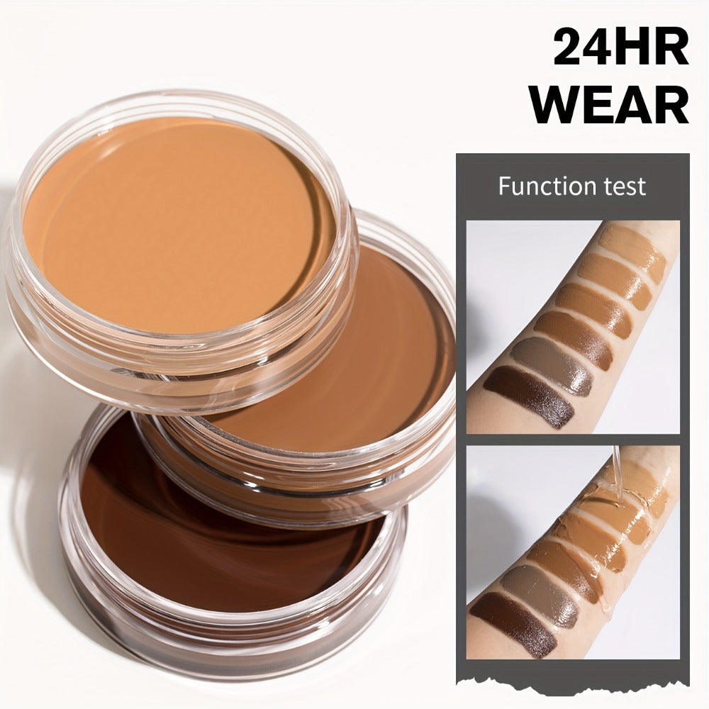 Velvet-Look Cream Foundation in 0.7 oz Round Jar with Six Shade Options from Light to Deep