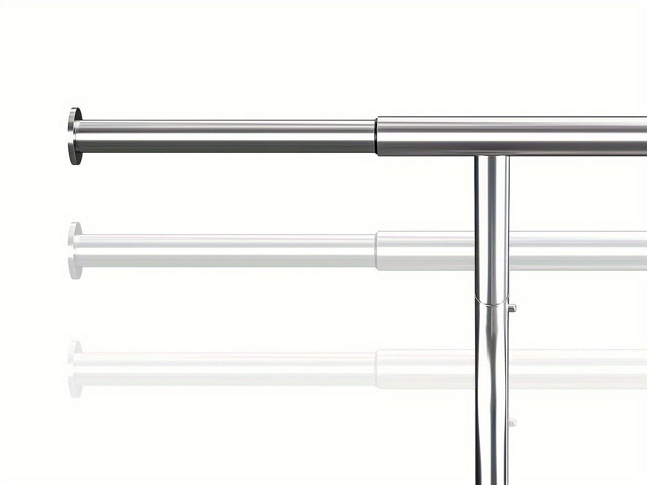 Double-Rod Rolling Garment Rack with Telescoping Extensions, Two Wire Shelves and 74.6-Inch Width