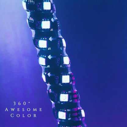 RGB LED Whip Lights for UTV ATV – 1ft/2ft/3ft/4ft Spiral Color Changing Neon Light Whips with Remote & App Control, Music Sync, for RZR SXS Dune Buggy Off-Road Truck (2pcs, No Spring Base)