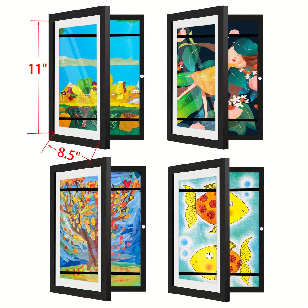 Kids Art Frame Changeable Front-Opening Display, Children Artwork Picture Frame for 8.5x11 & 10x12.5 Drawings